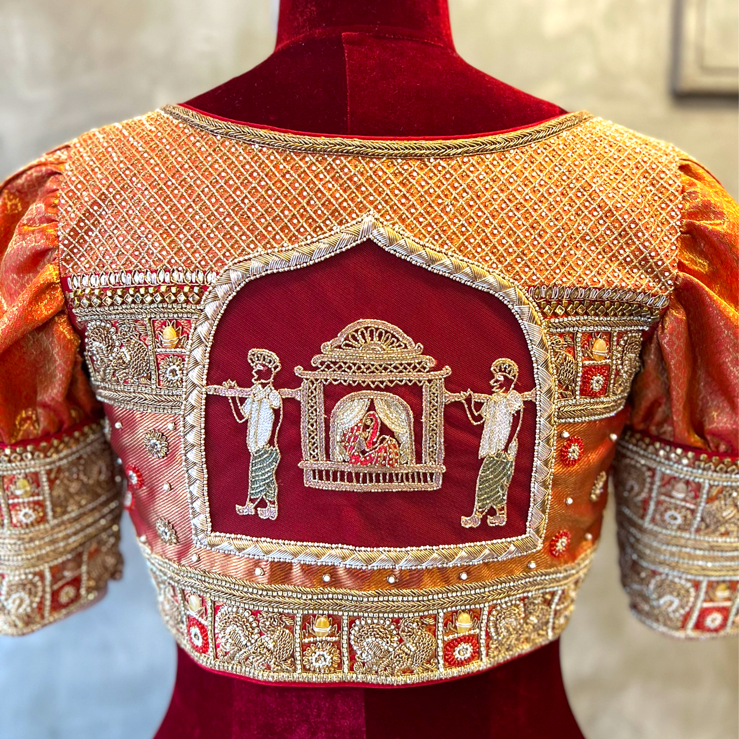 Intricate Hand Embellished Bridal Blouse (excluding fabric cost)