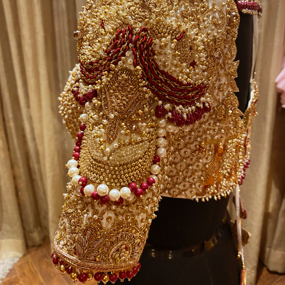 Heavy Intricate Wedding Themed Muhurtham Blouse (excluding fabric cost)
