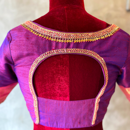 Threadwork & Sequins Knots Embroidered Pattern Blouse (excluding fabric cost)