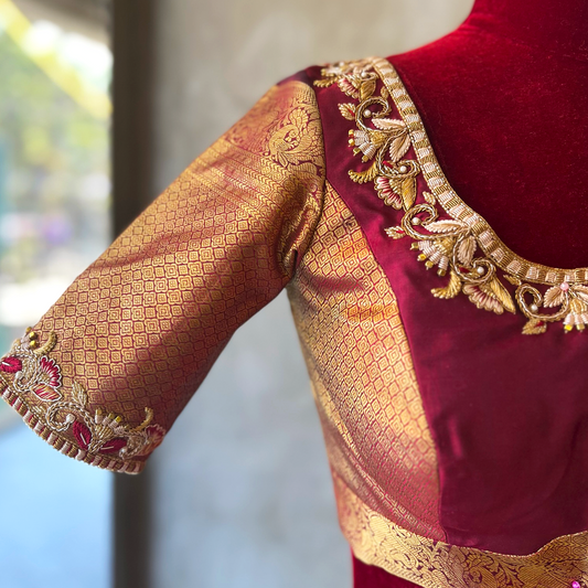 Threadwork & Zardosi Hand Embroidered Blouse (excluding fabric cost)
