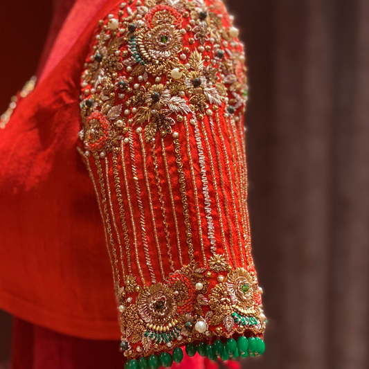 Intricate Zardosi - Beaded Bridal Blouse (excluding fabric cost)