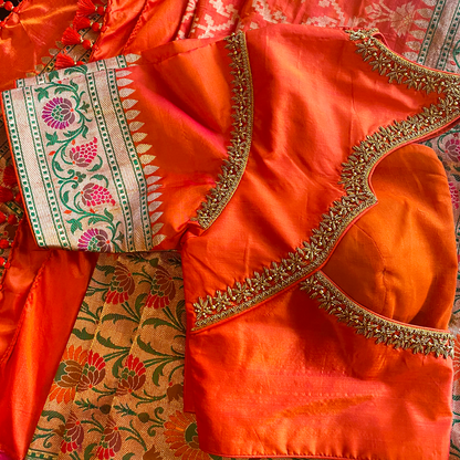Golden Zardosi Embroidered Blouse (excluding fabric cost)
