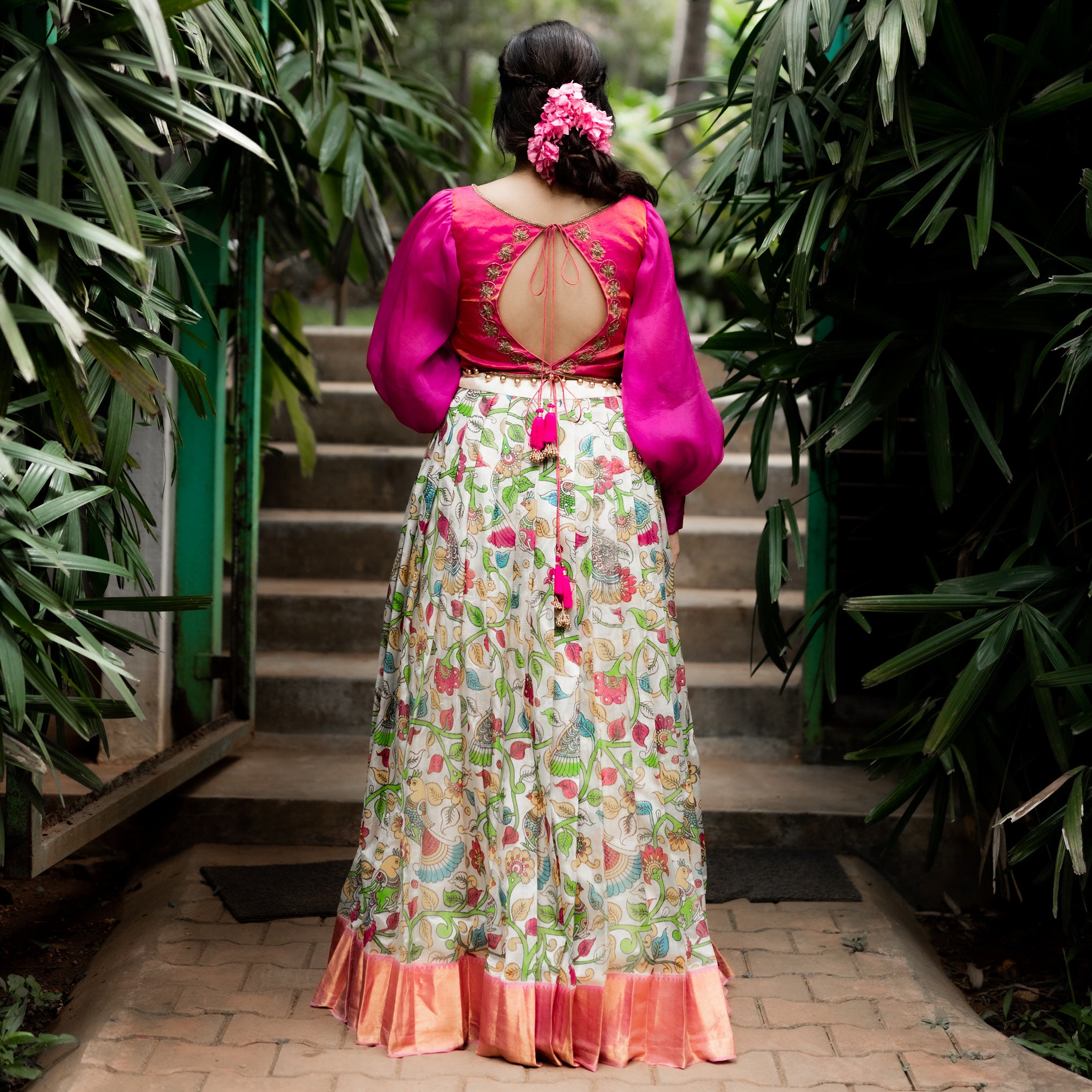 Pin by Sandy on Kurti s | Kalamkari dresses, Lehenga saree design, Lehenga  crop top