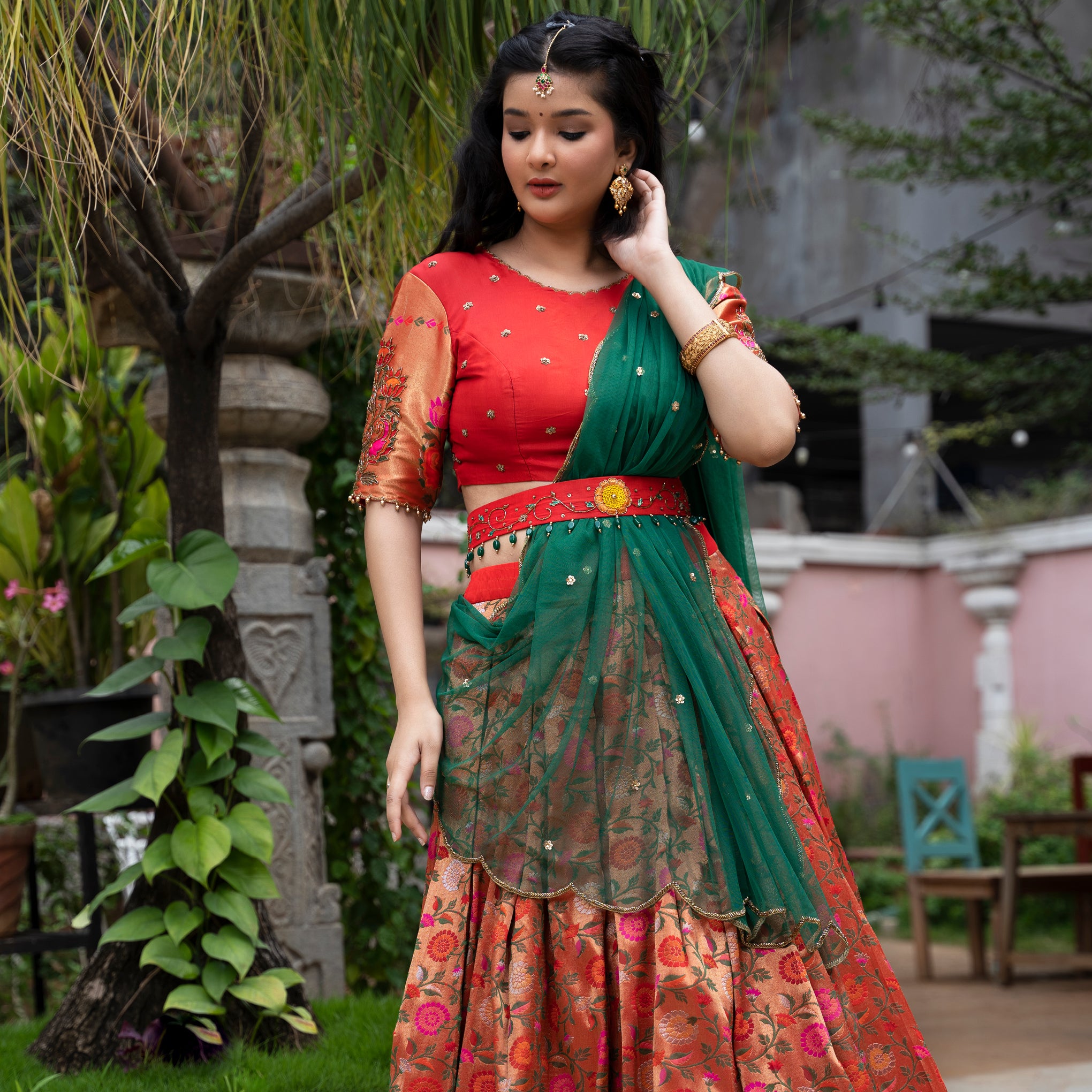 New Trendy Catalogue pr lnb2027ong single design paithani stitch lehenga  with unstitch blouse dupatta - Rehmat Boutique